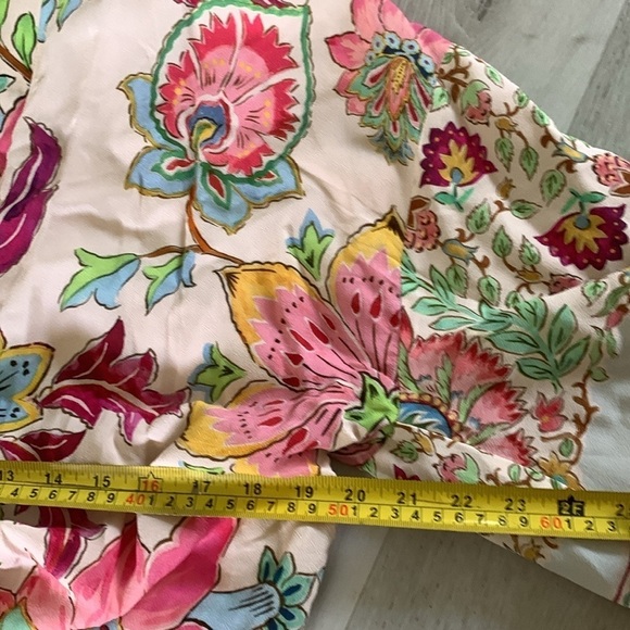 ZARA FLORAL LONG DUSTER XS BLOGGER FAV nwt bohemian festive cottage core floral‎ - Picture 10 of 11